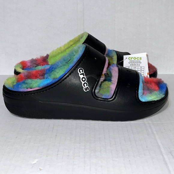 New Crocs Classic Cozzzy Spray Dye Sandal Fuzzy Slipper Unisex Men’s 12 Women 14 main image 15